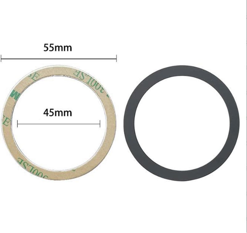 TENOC Universal Metal Ring Sticker for Magnetic Charger Compatible with iPhone/Samsung/Android All Cellphones, Magnetic Mount/Phone Holder Conversion Accessories, 3Pcs, Black - Image 2